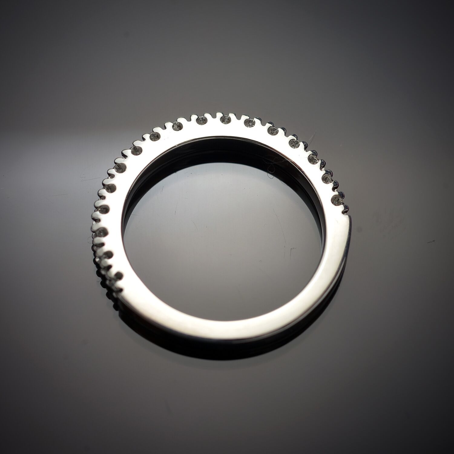 Fishtail Diamond Wedding Ring in 14K White Gold - Image 2