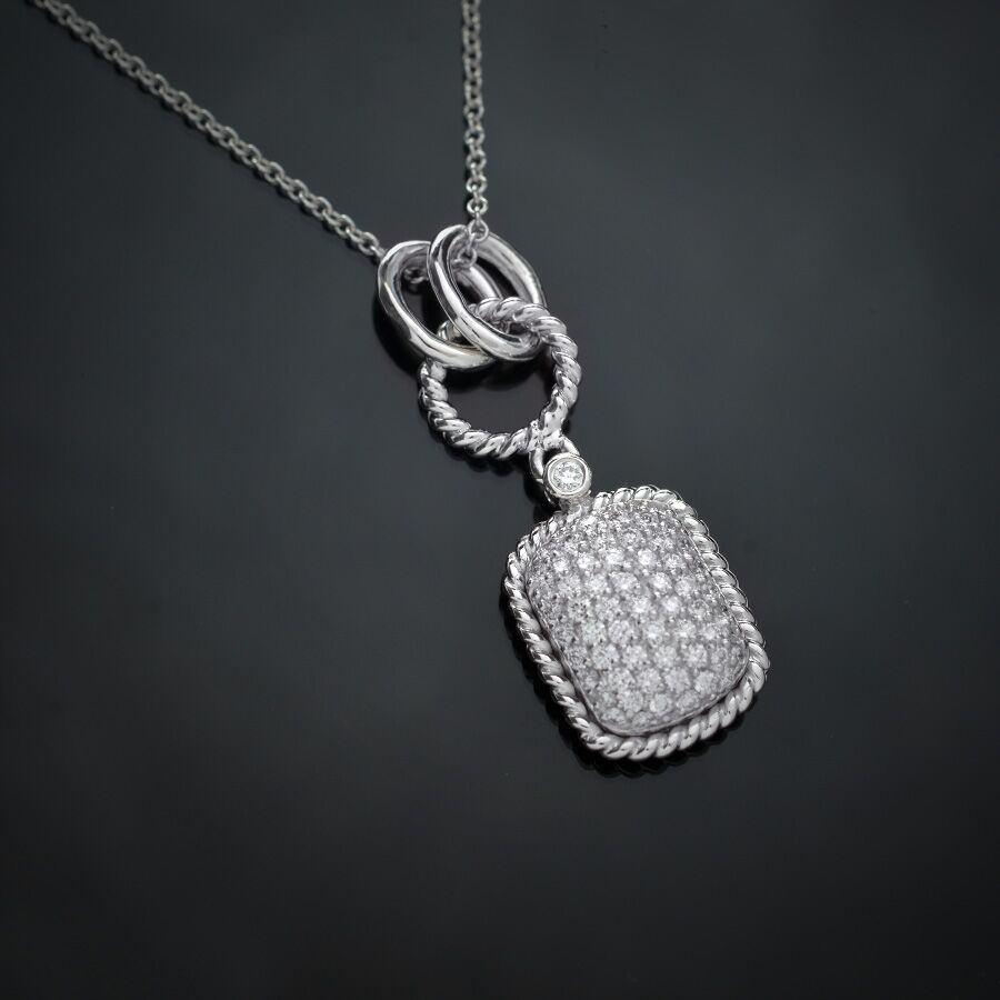 Cushion Shape Diamond Pendant