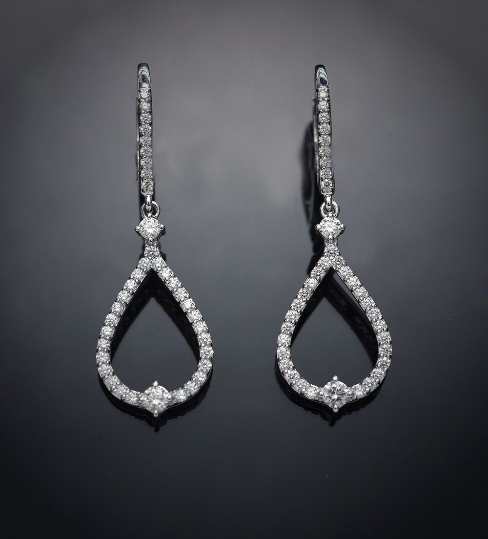 Custom Tear Drop Lever Back Earrings