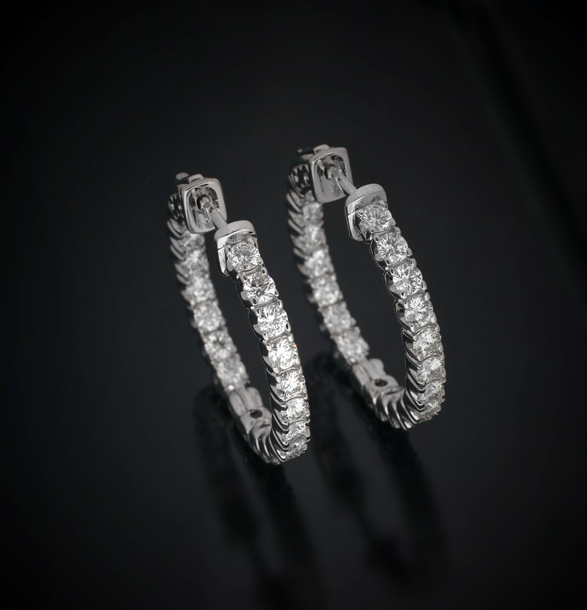 Diamond Hoop Earrings