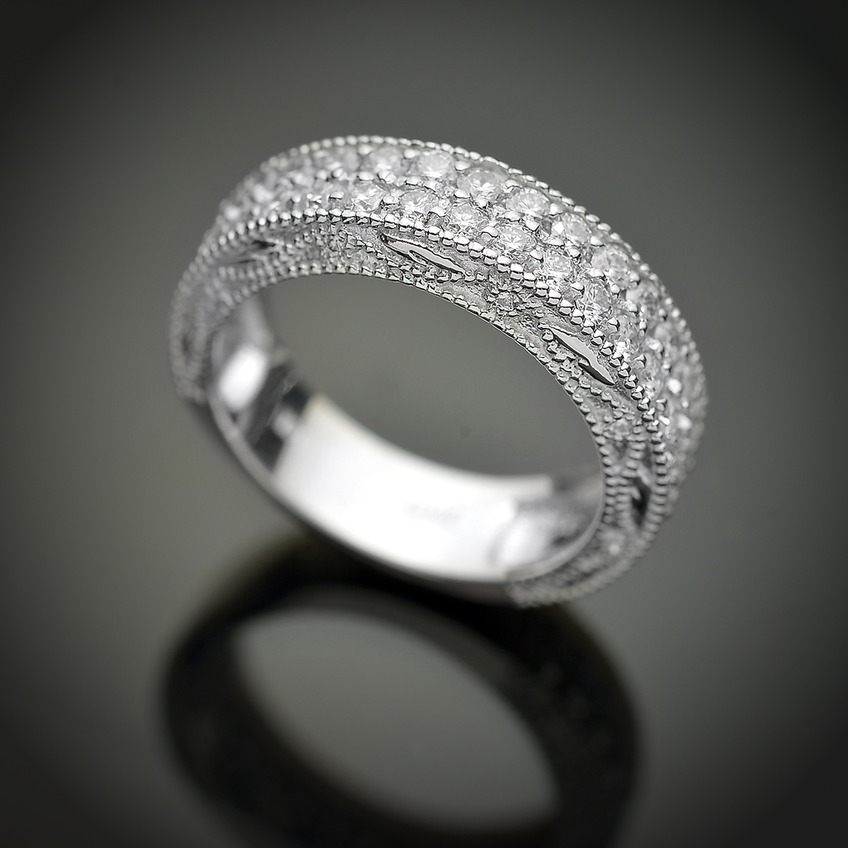 Double Row Diamond Wedding Ring