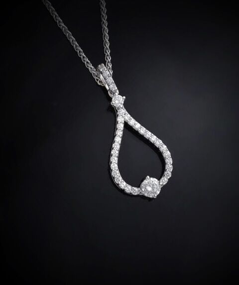 Diamond Tear Drop Pendant